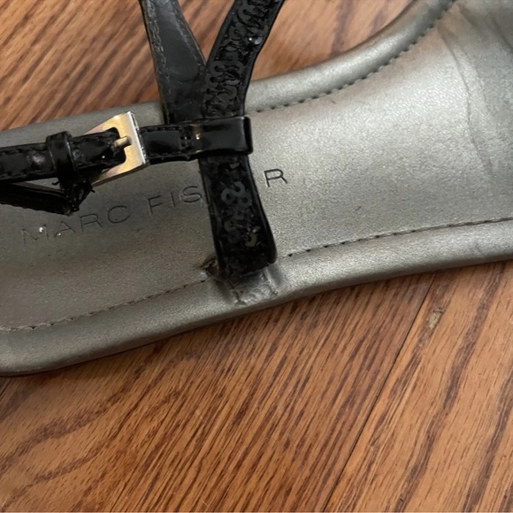 Marc Fisher Sequined Flat Sandals Size 7.5 Women - Picture 5 of 8